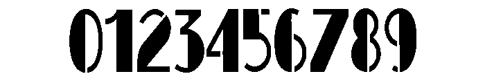 ZP Central Perk Stencil Condensed Font OTHER CHARS