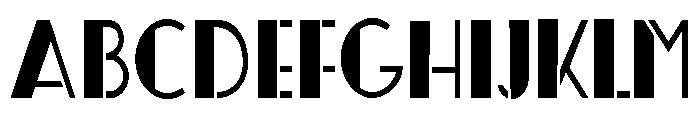 ZP Central Perk Stencil Condensed Font UPPERCASE