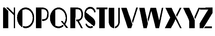 ZP Central Perk Stencil Condensed Font UPPERCASE
