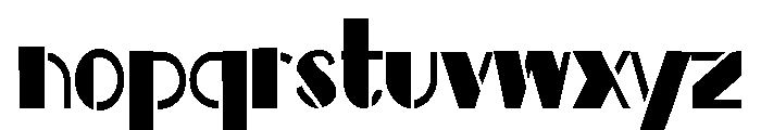 ZP Central Perk Stencil Condensed Font LOWERCASE