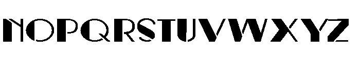 ZP Central Perk Stencil Expanded Font UPPERCASE