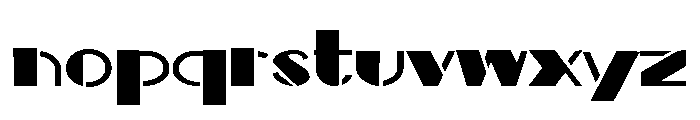 ZP Central Perk Stencil Expanded Font LOWERCASE