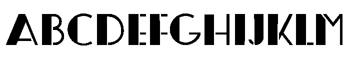 ZP Central Perk Stencil Font UPPERCASE