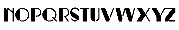 ZP Central Perk Stencil Font UPPERCASE