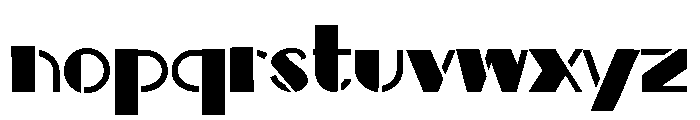 ZP Central Perk Stencil Font LOWERCASE