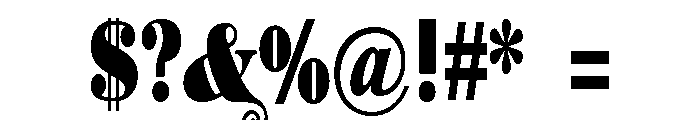 ZP Charleston Allegiance Condensed Font OTHER CHARS