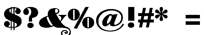 ZP Charleston Allegiance Expanded Font OTHER CHARS