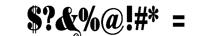 ZP Charleston Condensed Font OTHER CHARS