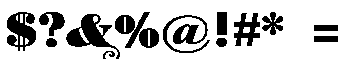 ZP Charleston Expanded Font OTHER CHARS
