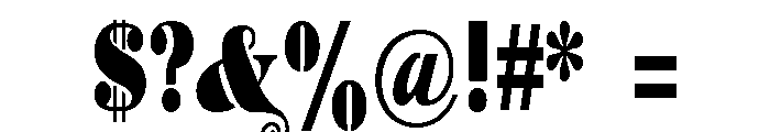 ZP Charleston Stencil Condensed Font OTHER CHARS