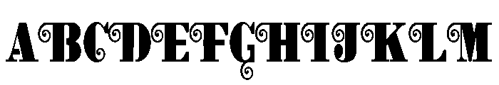 ZP Charleston Stencil Condensed Font UPPERCASE