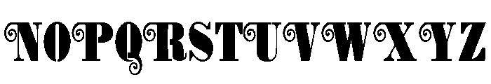 ZP Charleston Stencil Condensed Font UPPERCASE