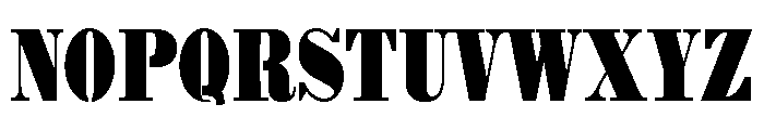 ZP Charleston Stencil Condensed Font LOWERCASE