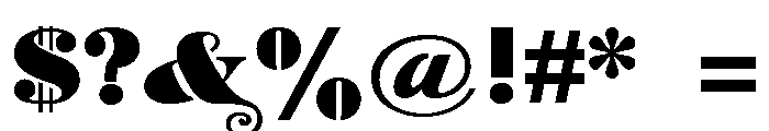 ZP Charleston Stencil Expanded Font OTHER CHARS