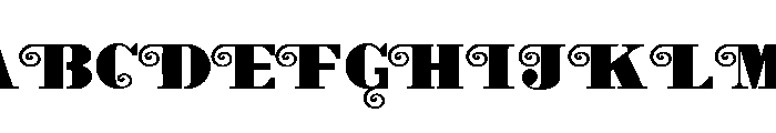 ZP Charleston Stencil Expanded Font UPPERCASE