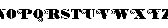 ZP Charleston Stencil Expanded Font UPPERCASE