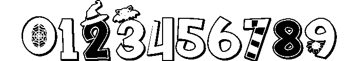 ZP Cutie Halloween 3d Font OTHER CHARS