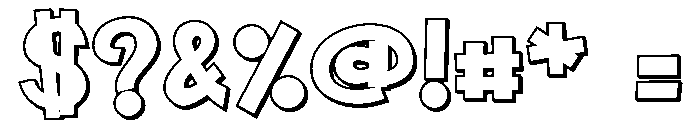 ZP Cutie Halloween 3d Font OTHER CHARS