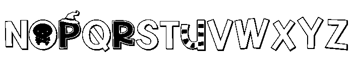 ZP Cutie Halloween 3d Font UPPERCASE