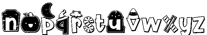 ZP Cutie Halloween 3d Font LOWERCASE