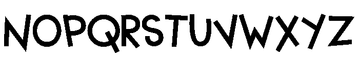 ZP Cutie Halloween Too ExtraBold Font UPPERCASE