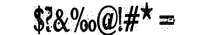 ZP Damocles Blizzard Condensed Font OTHER CHARS