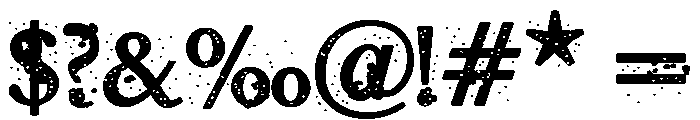 ZP Damocles Blizzard Expanded Font OTHER CHARS