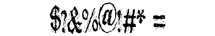 ZP Damocles Blizzard Script Condensed Font OTHER CHARS