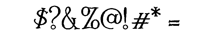 ZP Deckling Font OTHER CHARS