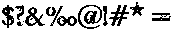 ZP Dirty Damocles Expanded Font OTHER CHARS
