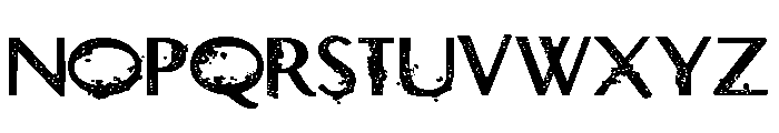 ZP Dirty Damocles Expanded Font UPPERCASE