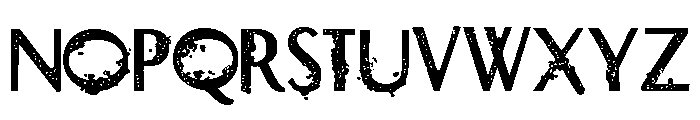 ZP Dirty Damocles Font UPPERCASE