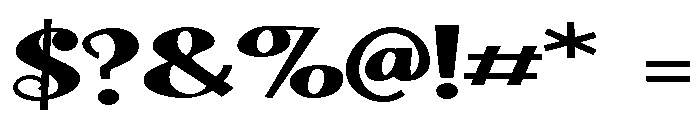 ZP Doodah Expanded Bold Font OTHER CHARS