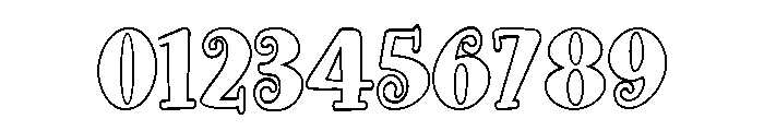 ZP Doohickey Outline Condensed Font OTHER CHARS