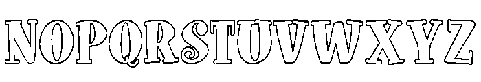 ZP Doohickey Outline Condensed Font UPPERCASE