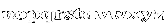 ZP Doohickey Outline Expanded Font LOWERCASE