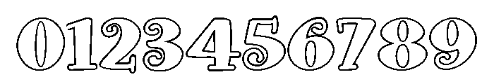 ZP Doohickey Outline Font OTHER CHARS