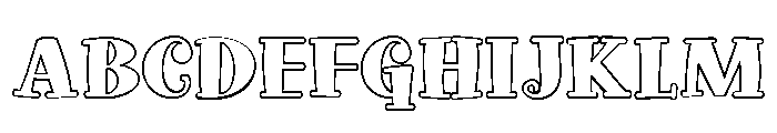 ZP Doohickey Outline Font UPPERCASE