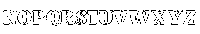 ZP Doohickey Outline Font UPPERCASE