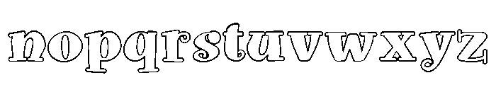 ZP Doohickey Outline Font LOWERCASE