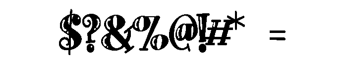 ZP Doohickey Shine Condensed Font OTHER CHARS