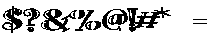 ZP Doohickey Shine Expanded Font OTHER CHARS