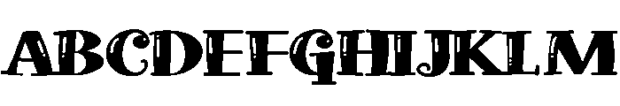 ZP Doohickey Shine Expanded Font UPPERCASE