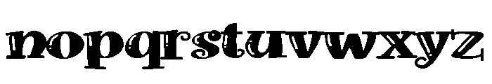 ZP Doohickey Shine Expanded Font LOWERCASE
