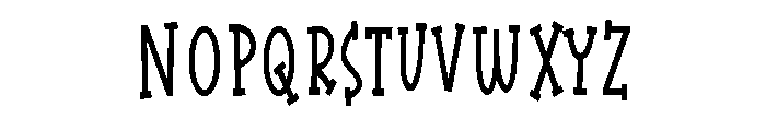 ZP Dragon Toes Condensed Font LOWERCASE