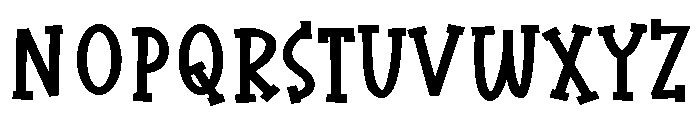 ZP Dragon Toes Expanded Bold Font UPPERCASE