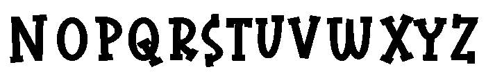 ZP Dragon Toes Expanded Bold Font LOWERCASE