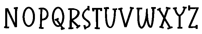 ZP Dragon Toes Expanded Font UPPERCASE