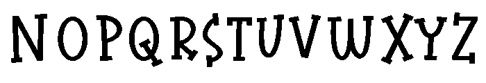 ZP Dragon Toes Expanded Font LOWERCASE
