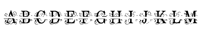 ZP Everfall Split Monogram Condensed Font UPPERCASE